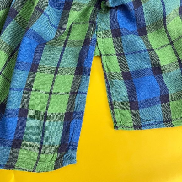 SO Perfect Shirt, Relaxed Fit, Blue and Green Plaid, Size XS - Picture 6 of 6
